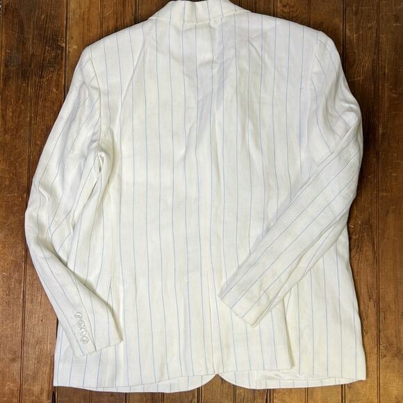 Women’s Ralph Lauren white linen pin stripe jacket size 16 NWT - Picture 8 of 8